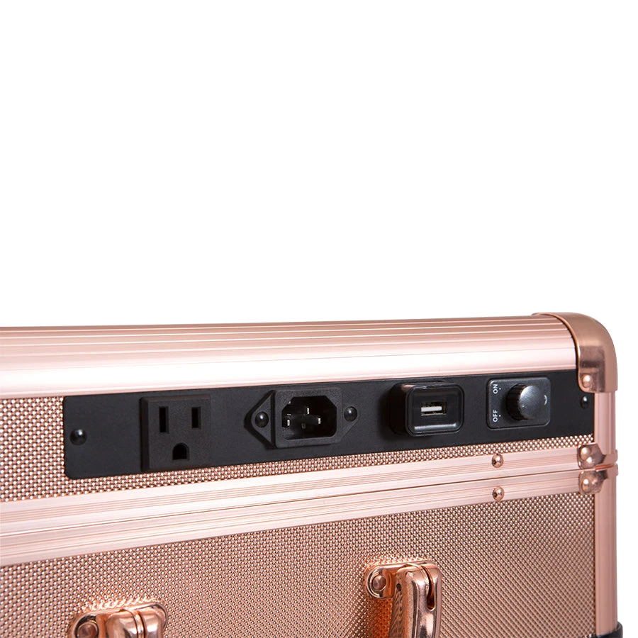 SlayCase® XLS Vanity Travel Case With Stand In Rose Gold Bling 10 SlayCase® XLS Vanity Travel Case With Stand In Rose Gold Bling - Image 8