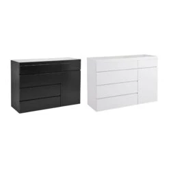 SlayStation® Credenza Vanity Display Chest With Drawers -Impressionsvanity 2022122968B 5 Drawers 1 Door Cabinet 3