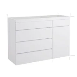 SlayStation® Credenza Vanity Display Chest With Drawers -Impressionsvanity 2022122968W 5 Drawers 1 Door Cabinet 2