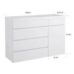 SlayStation® Credenza Vanity Display Chest With Drawers -Impressionsvanity 2022122968W 5 Drawers 1 Door Cabinet 2 sized image