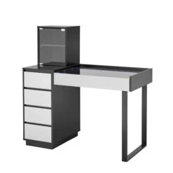 SlayStation® Duet Vanity Table Desk 35 SlayStation® Duet Vanity Table Desk -Impressionsvanity 20232901BG 5 Drawers cabinet with metal leg 6