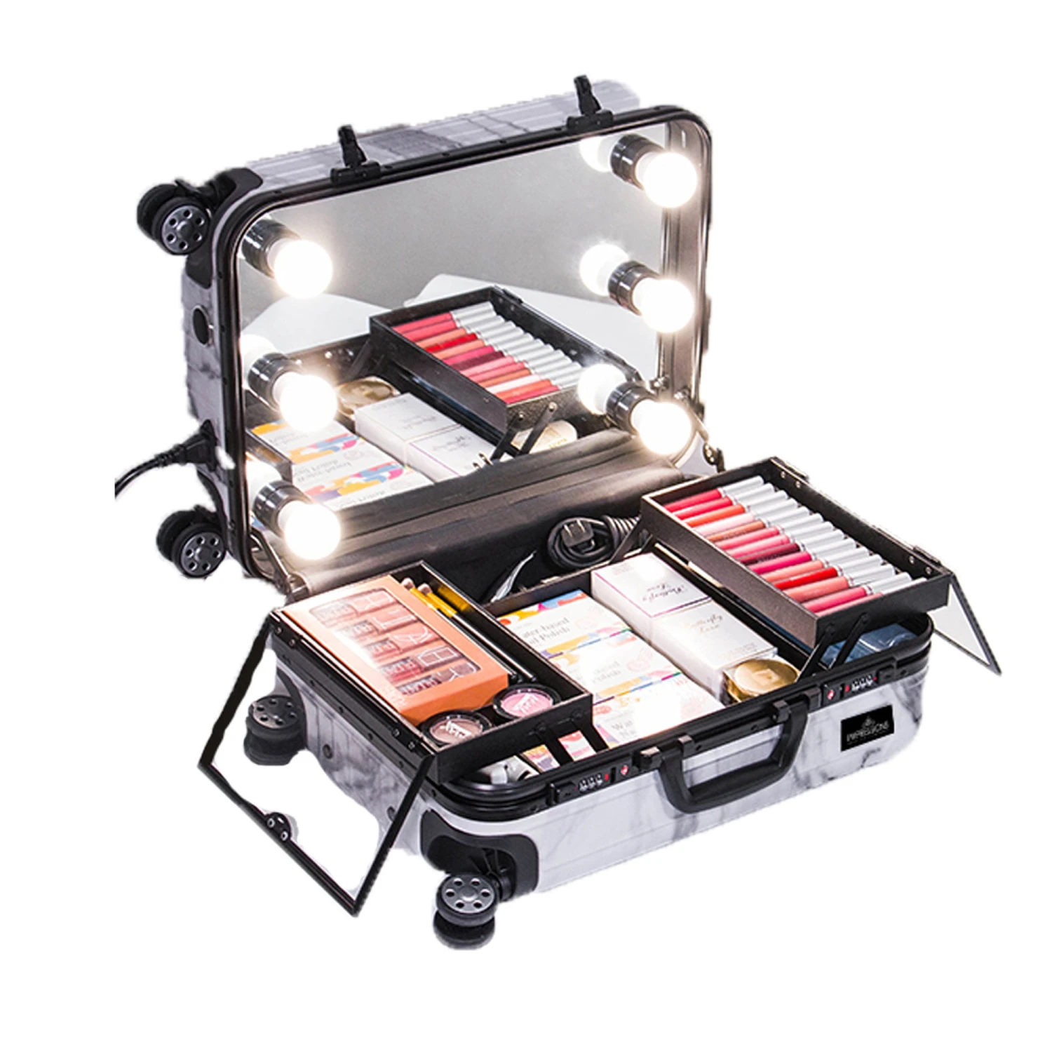SlayCase® Marble Bella Travel Makeup Case 3 SlayCase® Marble Bella Travel Makeup Case