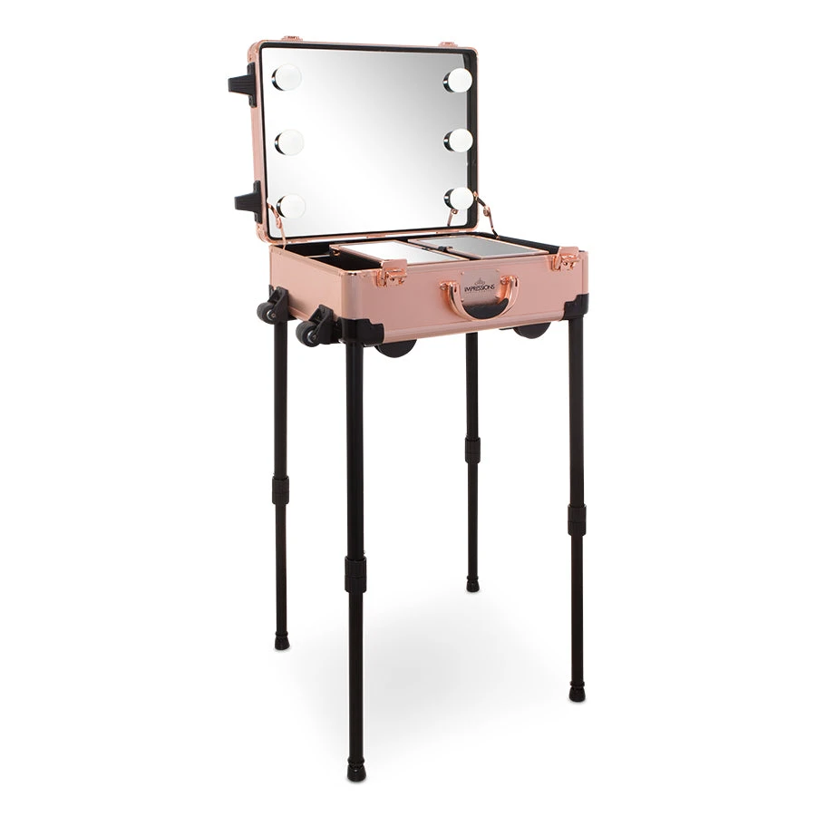 SlayCase® XLS Vanity Travel Case With Stand In Rose Gold Bling 13 SlayCase® XLS Vanity Travel Case With Stand In Rose Gold Bling - Image 11