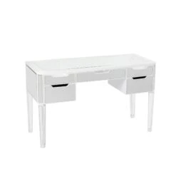 SlayStation® Aria Premium Mirrored Vanity Table -Impressionsvanity Aria White Table