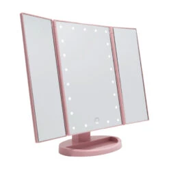 Touch Trifold Dimmable LED Makeup Mirror -Impressionsvanity D4A7853