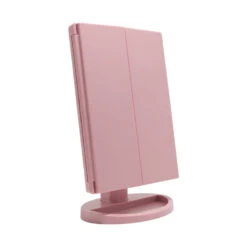 Touch Trifold Dimmable LED Makeup Mirror -Impressionsvanity D4A7854