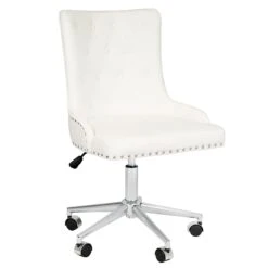 Raven Tufted Vanity Chair 38 Raven Tufted Vanity Chair -Impressionsvanity Elise 1 WhiteCropped