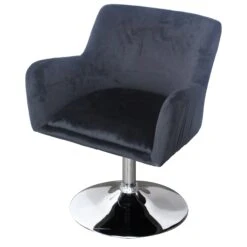 Fiona Side Pleated Vanity Chair 14 Fiona Side Pleated Vanity Chair -Impressionsvanity Fiona Pleated Swivel Black 2