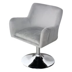 Fiona Side Pleated Vanity Chair 16 Fiona Side Pleated Vanity Chair -Impressionsvanity Fiona Pleated Swivel Gray 2