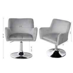 Fiona Side Pleated Vanity Chair 19 Fiona Side Pleated Vanity Chair -Impressionsvanity FionaDimensions