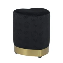 Hello Kitty® Heart Vanity Ottoman 14 Hello Kitty® Heart Vanity Ottoman -Impressionsvanity HK HEART OTTOMAN BLACK