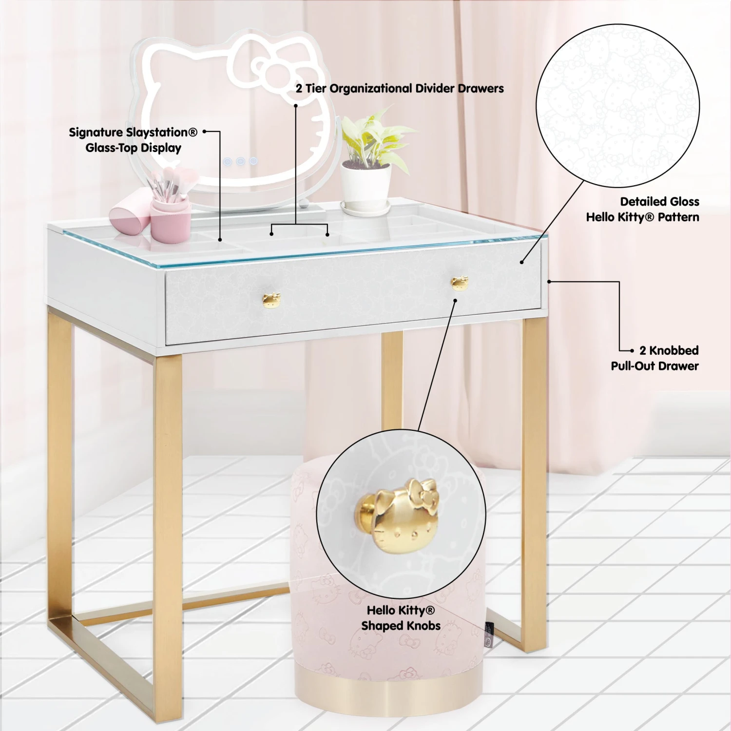 Hello Kitty® SlayStation Mini Vanity Table 4 Hello Kitty® SlayStation Mini Vanity Table - Image 2