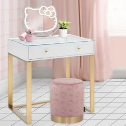Hello Kitty® SlayStation Mini Vanity Table 26 Hello Kitty® SlayStation Mini Vanity Table -Impressionsvanity HKSlaystationMini Gold lifestyle
