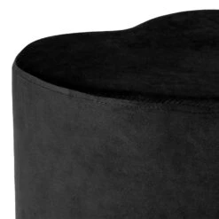 Kianna Heart Vanity Ottoman -Impressionsvanity HeartOttoman Black 2 Cropped