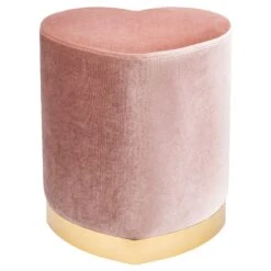 Kianna Heart Vanity Ottoman -Impressionsvanity HeartOttoman NewPink 1 Cropped