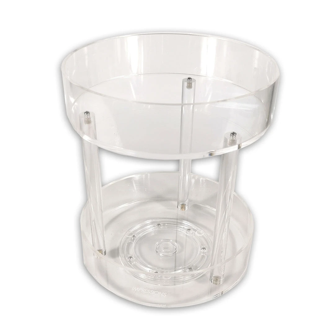 2-Tier Large Rotating Acrylic Organizer 4 2-Tier Large Rotating Acrylic Organizer - Image 2