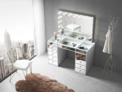 SlayStation 2.0 Mirrored Tabletop + 5 Drawer Units Bundle -Impressionsvanity IMG 9504