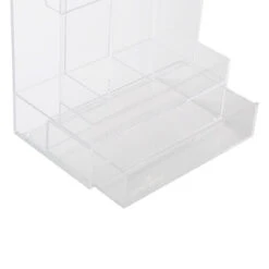 Diamond Collection Acrylic Makeup Brush Holder With Drawer -Impressionsvanity IMPRESSIONS112120180098