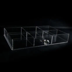 Diamond Collection 5-Tier Acrylic Makeup Organizer With Flip Top -Impressionsvanity IV ORGD5 4DR 03