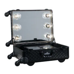 SlayCase® XL Vanity Travel Train Case In Black Studded