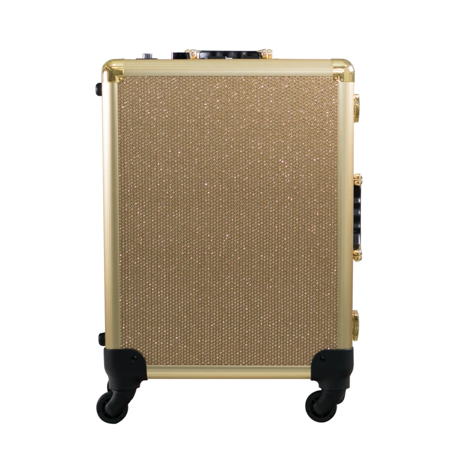 SlayCase® XL Vanity Travel Train Case In Champagne Sparkle 5 SlayCase® XL Vanity Travel Train Case In Champagne Sparkle - Image 3