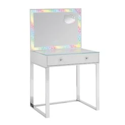 Hello Kitty® SlayStation Mini + Vanity Mirror Bundle 7 Hello Kitty® SlayStation Mini + Vanity Mirror Bundle -Impressionsvanity IVBN HKMINIWSLV66 N ALLOVER PRINT with SILVER LEGS