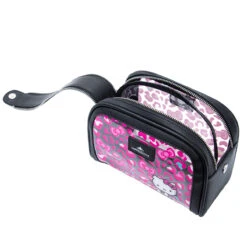 Hello Kitty® Double Zipper Cosmetic Case 7 Hello Kitty® Double Zipper Cosmetic Case -Impressionsvanity IVCS HKEL07 ANML PNK INSIDE