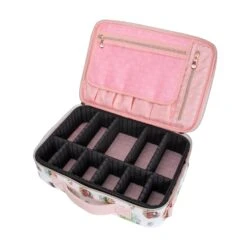 Princess "Dream" Makeup Carry Case With Adjustable Dividers 7 Princess "Dream" Makeup Carry Case With Adjustable Dividers -Impressionsvanity IVCS KCP265 DIS WHT INSIDE