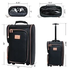 SLAYssentials CONVERTIBLE Travel Organizer Makeup Case 15 SLAYssentials CONVERTIBLE Travel Organizer Makeup Case -Impressionsvanity IVCS ZU04T BLK DMNS