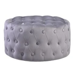 Vivienne Tufted Vanity Ottoman -Impressionsvanity IVFC CA9865M DGRY 1