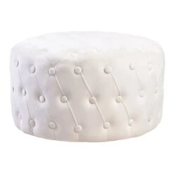 Vivienne Tufted Vanity Ottoman -Impressionsvanity IVFC CA9865M WHTV 1