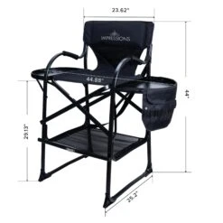 Foldable Master Makeup Artist's Chair 13 Foldable Master Makeup Artist's Chair -Impressionsvanity IVFC CH05 BLK DMNS
