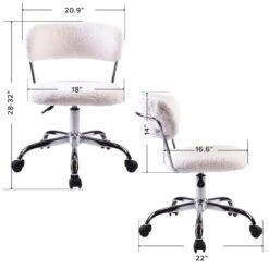 Willow Swivel Vanity Chair 18 Willow Swivel Vanity Chair -Impressionsvanity IVFC D81964 WHTLW WILLOWDMNS