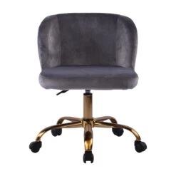 Rylee Swivel Vanity Chair 32 Rylee Swivel Vanity Chair -Impressionsvanity IVFC D8355 DGRY 1