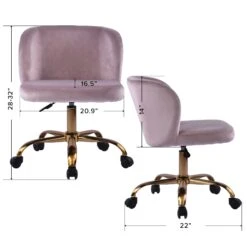 Rylee Swivel Vanity Chair 41 Rylee Swivel Vanity Chair -Impressionsvanity IVFC D8355PNKVRYLEESWIVELVANITYCHAIR DMNS