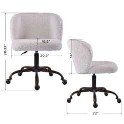 Rylee Swivel Vanity Chair 25 Rylee Swivel Vanity Chair -Impressionsvanity IVFC D8355WHTLWRYLEESWIVELVANITYCHAIR DMNS