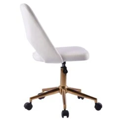 Maya Swivel Vanity Chair -Impressionsvanity IVFC D8441 WHTV 3