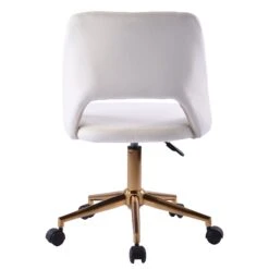 Maya Swivel Vanity Chair -Impressionsvanity IVFC D8441 WHTV 4