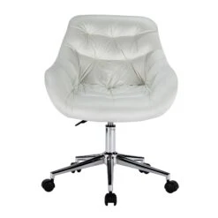 Ava Tufted Vanity Chair 14 Ava Tufted Vanity Chair -Impressionsvanity IVFC D8445 WHTV 1