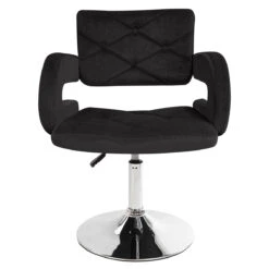 Vera Diamond Tufted Vanity Chair -Impressionsvanity IVFC IPS104 VBLK