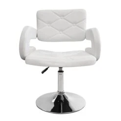 Vera Diamond Tufted Vanity Chair -Impressionsvanity IVFC IPS104 VWHT