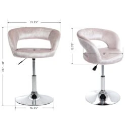 Giselle Contemporary Vanity Chair 25 Giselle Contemporary Vanity Chair -Impressionsvanity IVFC IPS105 measurements