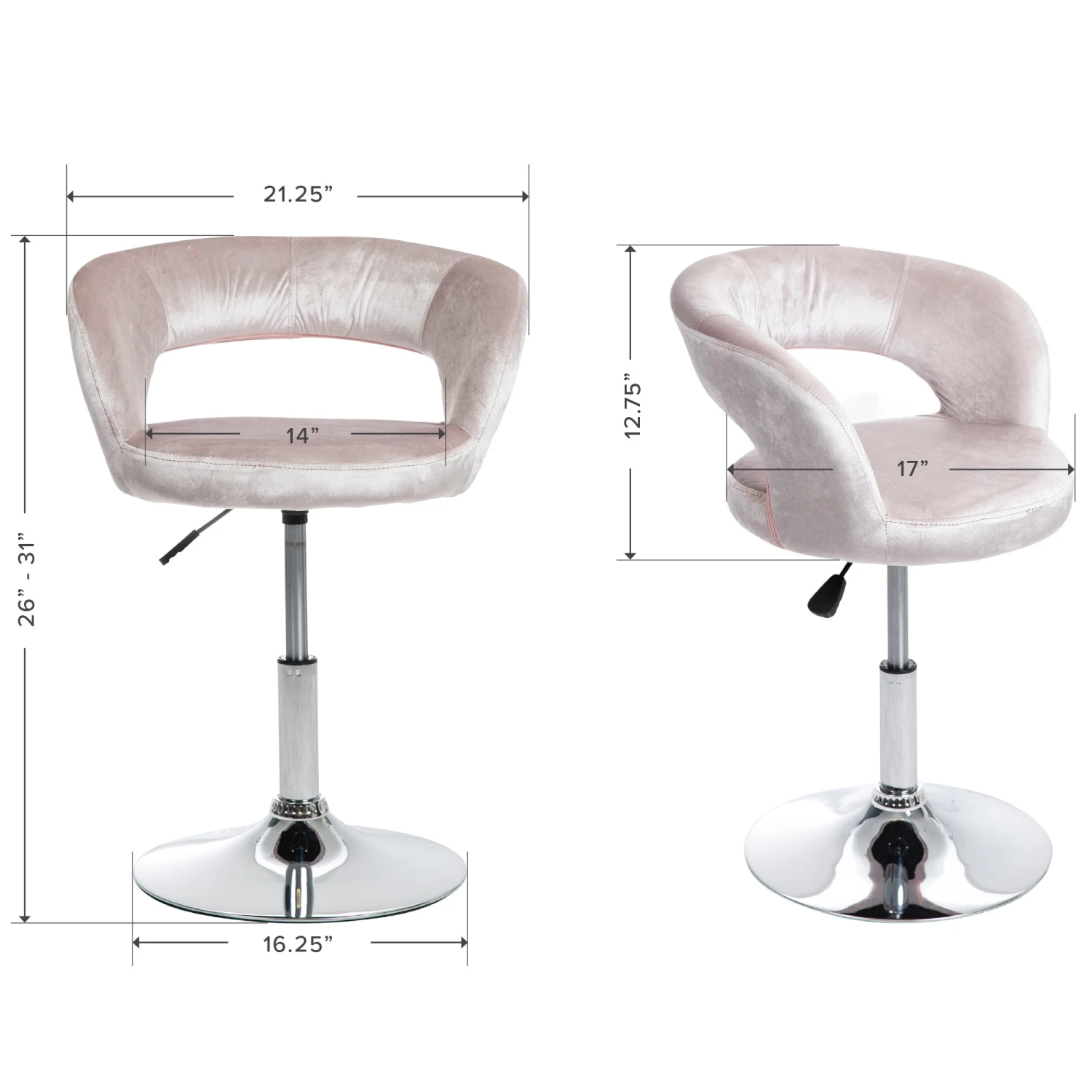 Giselle Contemporary Vanity Chair 7 Giselle Contemporary Vanity Chair - Image 5