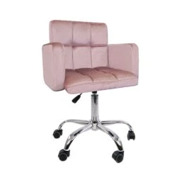 Amanda Square Quilted Vanity Chair 15 Amanda Square Quilted Vanity Chair -Impressionsvanity IVFC IPS121 NVPNK