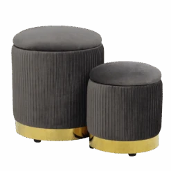 Zoe Storage Ottoman Set 14 Zoe Storage Ottoman Set -Impressionsvanity IVFC IPS257 LGRYV SET
