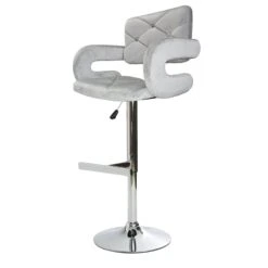 Vera Diamond Tufted Vanity Stool 27 Vera Diamond Tufted Vanity Stool -Impressionsvanity IVFC TF10302 VGRY