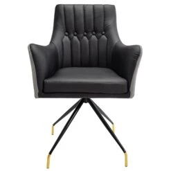 Genesis Modern Vanity Chair -Impressionsvanity IVFC TF1395 VGRYBLK