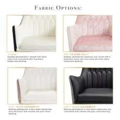 Genesis Modern Vanity Chair -Impressionsvanity IVFC TF1395 GENESIS CHAIR FABRIC OPTIONS