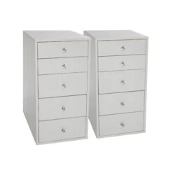SlayStation® 5-Drawer Makeup Vanity Storage Unit 25 SlayStation® 5-Drawer Makeup Vanity Storage Unit -Impressionsvanity IVFS SLAYDR5X2 white duo