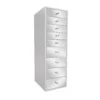 SlayStation® Mirrored 9-Drawers Vanity Storage Unit 1 SlayStation® Mirrored 9-Drawers Vanity Storage Unit -Impressionsvanity IVFS SLAYDR9M WHT F2